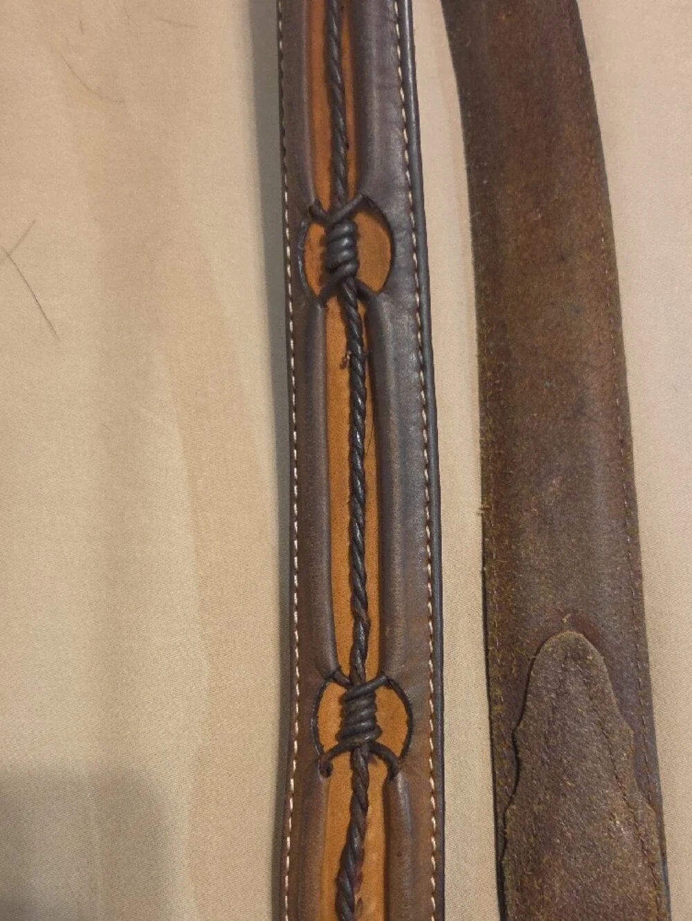 Brown Leather Men's Belt with Silver Western Buckle